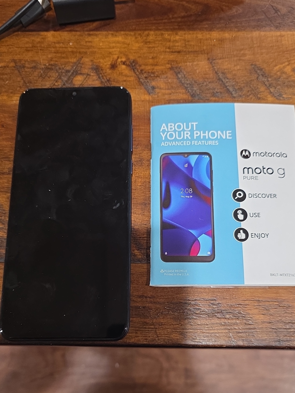 Motorola Moto G Pure Smartphone - Black Front
